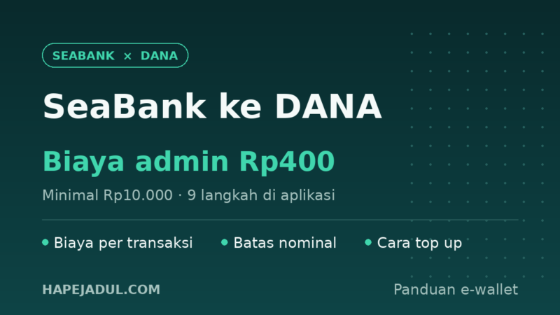 menu top up e-wallet seabank dengan pilihan dana